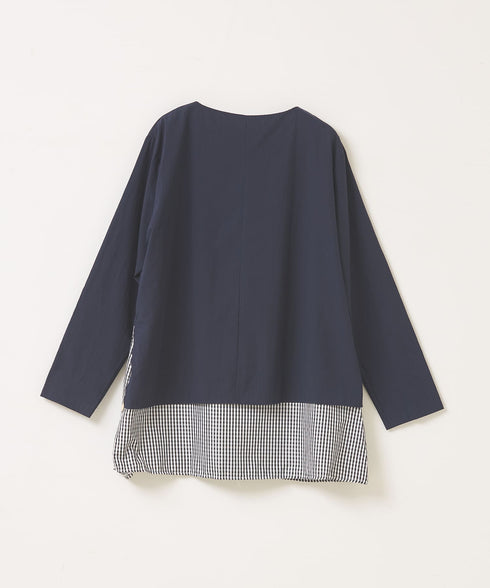 BASIC&ストライプ レイヤードトップス